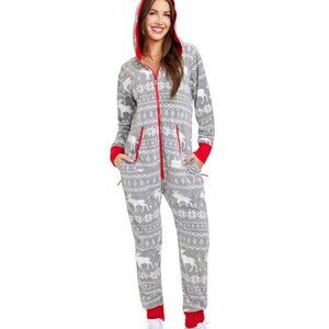 Tipsy Elves Women's Grey Moose Jumpsuit Size XSXS